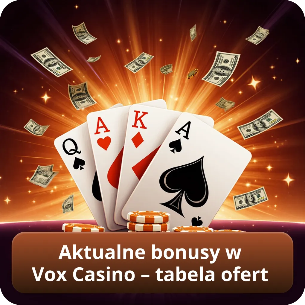 Aktualne bonusy w Vox Casino – tabela ofert